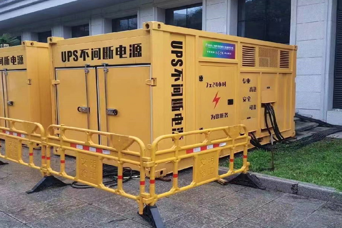 平鲁发电机租赁施工现场