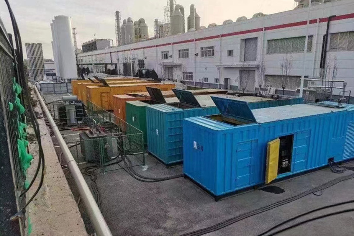 平鲁发电机租赁施工现场